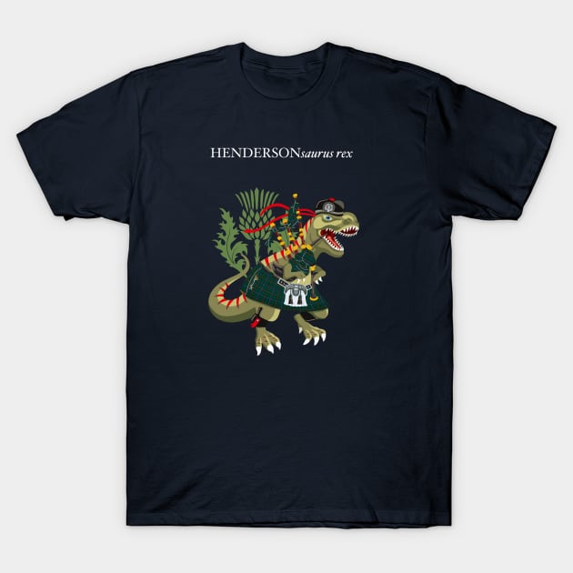 Clanosaurus Rex HENDERSONsaurus Henderson Family Tartan Clan Scotland T-Shirt by BullShirtCo